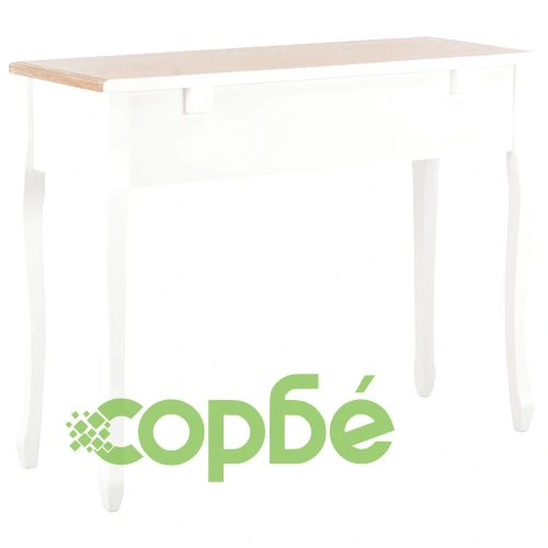 Конзолна тоалетна маса с 3 чекмеджета, бяла ➤ топ цена ➤ sorbe.bg