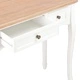 Конзолна тоалетна маса с 3 чекмеджета, бяла