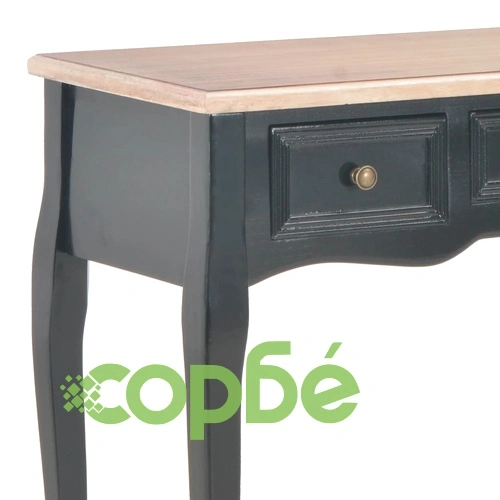 Конзолна тоалетна маса с 3 чекмеджета, черна ➤ топ цена ➤ sorbe.bg