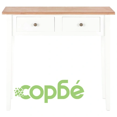 Тоалетна масичка, бяла, 79x30x74 см, дървена ➤ топ цена ➤ sorbe.bg