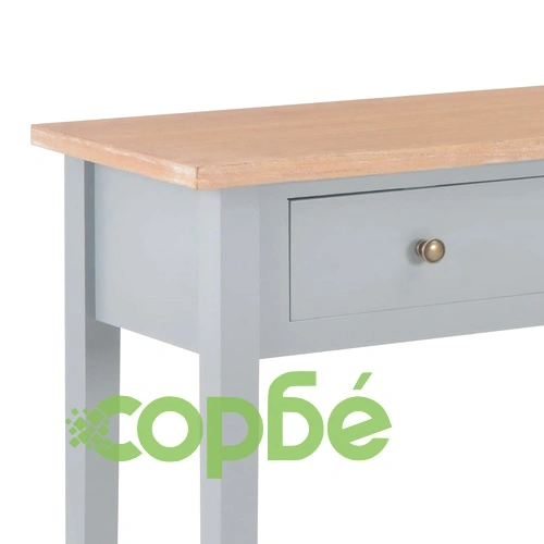 Тоалетна масичка, сива, 79x30x74 см, дървена ➤ топ цена ➤ sorbe.bg