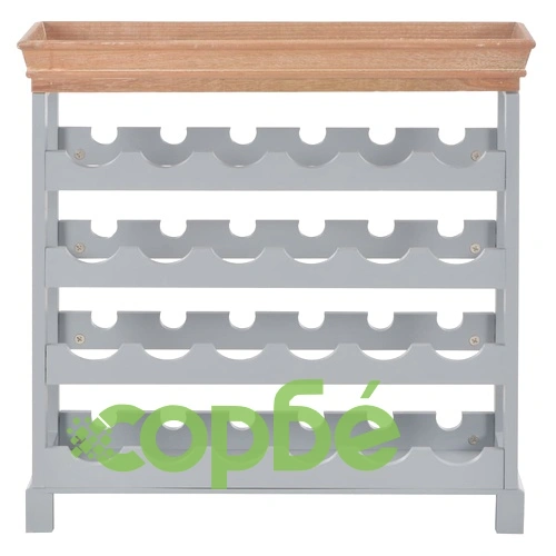 Шкаф за вино, сив, 70x22,5x70,5 см, МДФ ➤ топ цена ➤ sorbe.bg