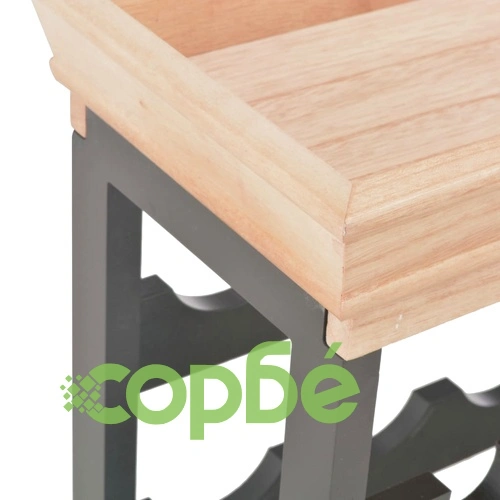 Шкаф за вино, черен, 70x22,5x70,5 см, МДФ ➤ топ цена ➤ sorbe.bg