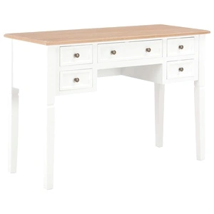 Писалище, бяло, 109,5x45x77,5 см, дърво