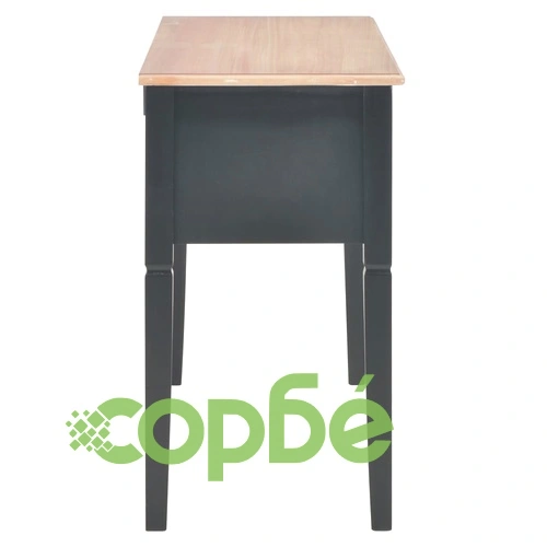 Писалище, черно, 109,5x45x77,5 см, дърво ➤ топ цена ➤ sorbe.bg