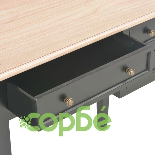 Писалище, черно, 109,5x45x77,5 см, дърво ➤ топ цена ➤ sorbe.bg