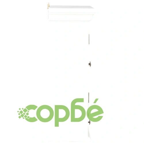 Стенен шкаф, бял, 49x22x59 см, инженерно дърво ➤ топ цена ➤ sorbe.bg