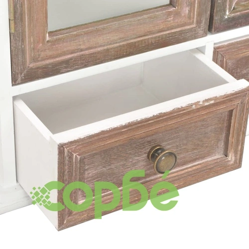 Стенен шкаф, бял, 49x22x59 см, инженерно дърво ➤ топ цена ➤ sorbe.bg