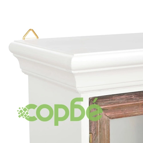 Стенен шкаф, бял, 49x22x59 см, инженерно дърво ➤ топ цена ➤ sorbe.bg