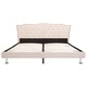 280535  Bed Frame Beige Fabric 160x200 cm