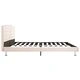 280535  Bed Frame Beige Fabric 160x200 cm