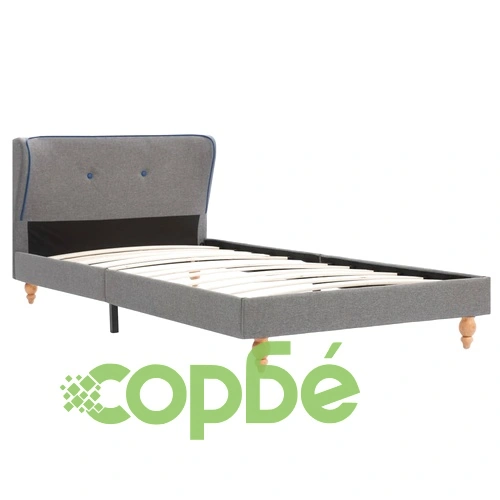 Рамка за легло, светлосива, плат, 90x200 см ➤ топ цена ➤ sorbe.bg