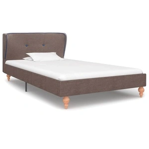 280587  Bed Frame Taupe Fabric 90x200 cm