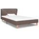 280587  Bed Frame Taupe Fabric 90x200 cm