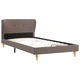 280587  Bed Frame Taupe Fabric 90x200 cm