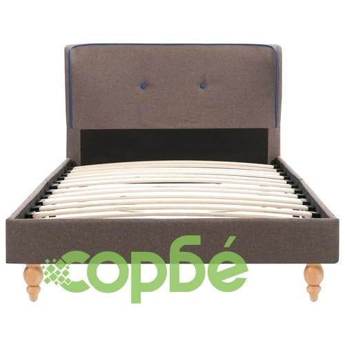 280587  Bed Frame Taupe Fabric 90x200 cm ➤ топ цена ➤ sorbe.bg