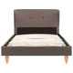 280587  Bed Frame Taupe Fabric 90x200 cm