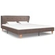 Рамка за легло, таупе, плат, 180x200 см
