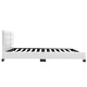 280635  Bed Frame White Faux Leather 160x200 cm