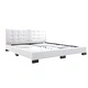 280635  Bed Frame White Faux Leather 160x200 cm
