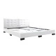 280635  Bed Frame White Faux Leather 160x200 cm
