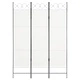 Параван за стая, 3 панела, бял, 120x180 см