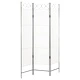Параван за стая, 3 панела, бял, 120x180 см
