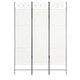 Параван за стая, 3 панела, бял, 120x180 см