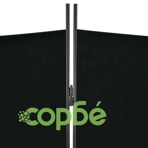 Параван за стая, 3 панела, черен, 120x180 см ➤ топ цена ➤ sorbe.bg