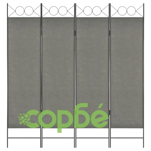 Параван за стая, 4 панела, антрацит, 160x180 см ➤ топ цена ➤ sorbe.bg