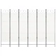 Параван за стая, 6 панела, бял, 240x180 cм