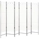 Параван за стая, 6 панела, бял, 240x180 cм