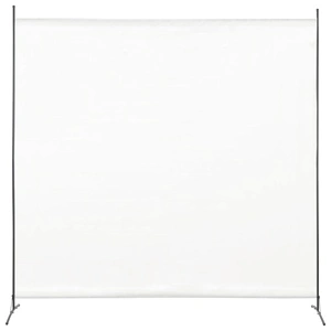 Параван за стая, 1 панел, бял, 175x180 см