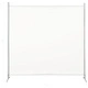 Параван за стая, 1 панел, бял, 175x180 см
