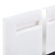 Рамка за легло с LED, бяла, изкуствена кожа, 90x200 cм