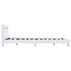 Рамка за легло с LED, бяла, изкуствена кожа, 120x200 cм