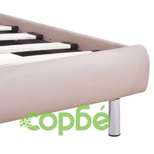 Рамка за легло с LED, капучино, изкуствена кожа, 160x200 cм ➤ топ цена ➤ sorbe.bg