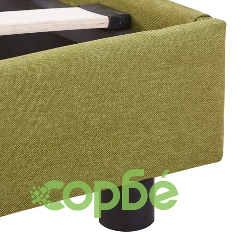 Рамка за легло, зелена, текстил, 160x200 см ➤ топ цена ➤ sorbe.bg