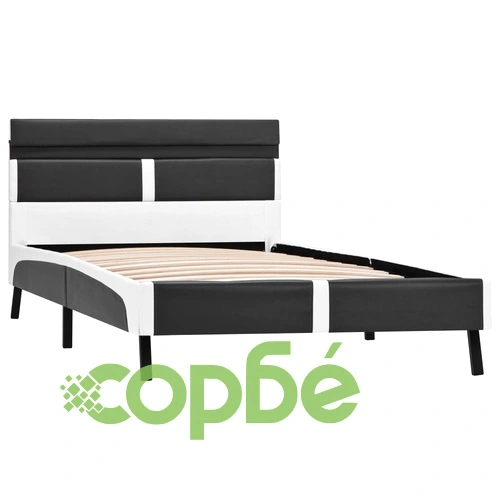 Рамка за легло с LED, сива, изкуствена кожа, 90x200 cм ➤ топ цена ➤ sorbe.bg