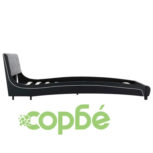 Рамка за легло, черна, изкуствена кожа, 120x200 cм ➤ топ цена ➤ sorbe.bg