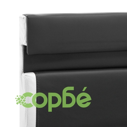 Рамка за легло с LED, сиво и бяло, изкуствена кожа, 150x200 cм ➤ топ цена ➤ sorbe.bg