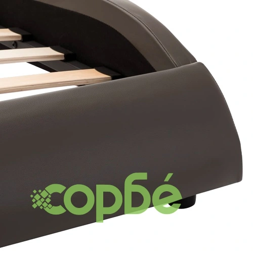 Рамка за легло, сиво и бяло, изкуствена кожа, 120x190 cм ➤ топ цена ➤ sorbe.bg