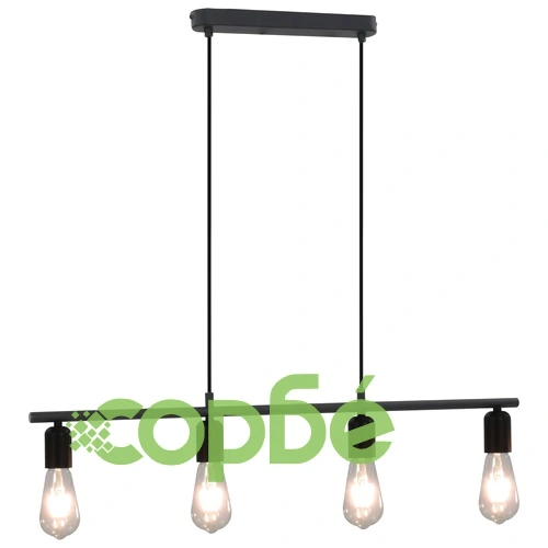 Таванна лампа с крушки filament, 2 W, черна, 80 см, E27 ➤ топ цена ➤ sorbe.bg
