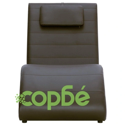 Кушетка с възглавница, кафява, изкуствена кожа ➤ топ цена ➤ sorbe.bg