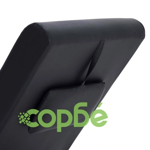 Масажираща кушетка с възглавница, черна, изкуствена кожа ➤ топ цена ➤ sorbe.bg