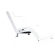 Масажираща кушетка с възглавница, бяла, изкуствена кожа