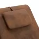 Масажираща кушетка с възглавница, кафява, изкуствен велур