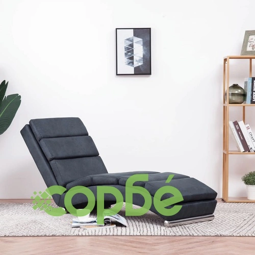 Кушетка, сива, изкуствен велур ➤ топ цена ➤ sorbe.bg
