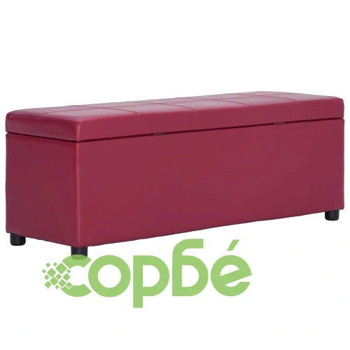 Пейка за съхранение, 116 см, виненочервена, изкуствена кожа ➤ топ цена ➤ sorbe.bg