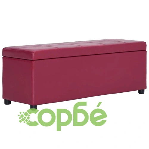 Пейка за съхранение, 116 см, виненочервена, изкуствена кожа ➤ топ цена ➤ sorbe.bg